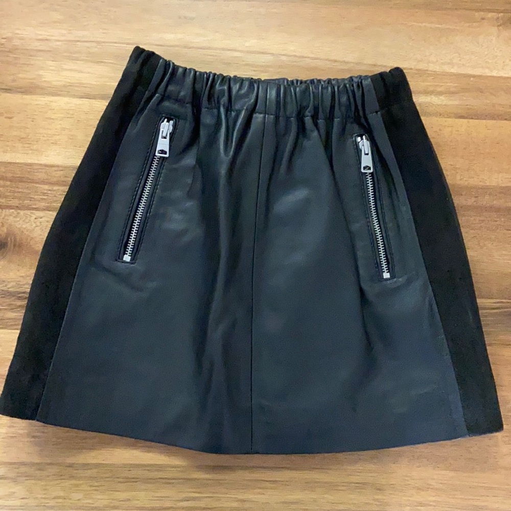 AllSaints black leather mini skirt 00